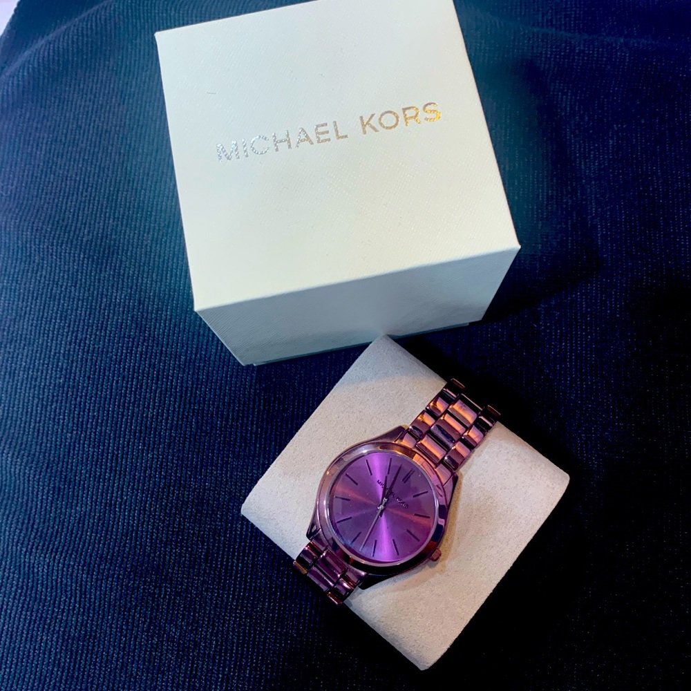 Gorgeous Michael Kors slim runway watch.